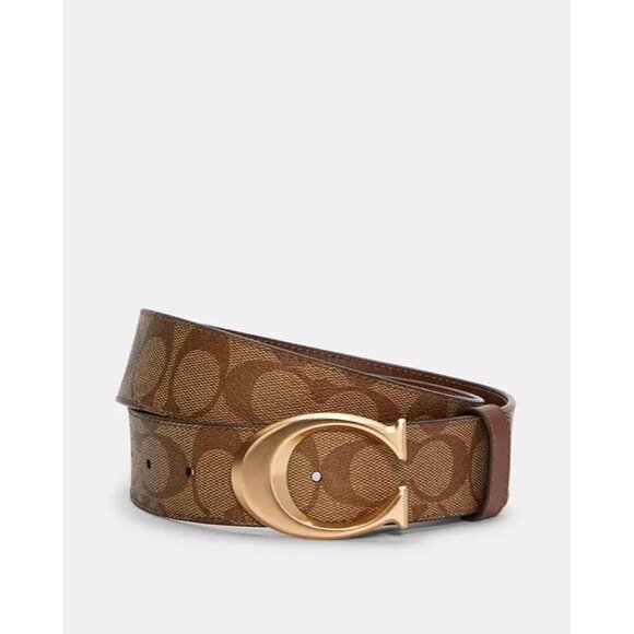 Coach Signature "C" Gold buckle belt 38MM - Picture 1 of 10